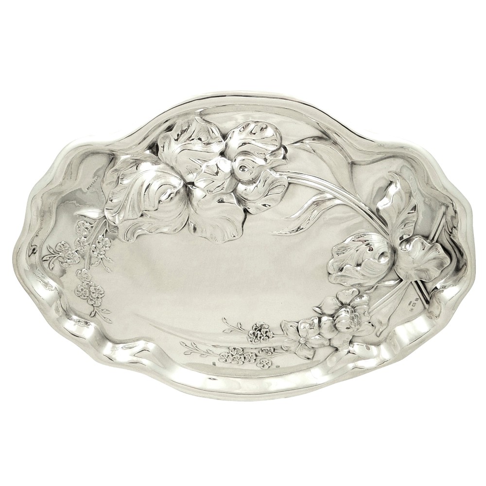 Antique Art Nouveau Sterling Silver Dressing Tray 1911