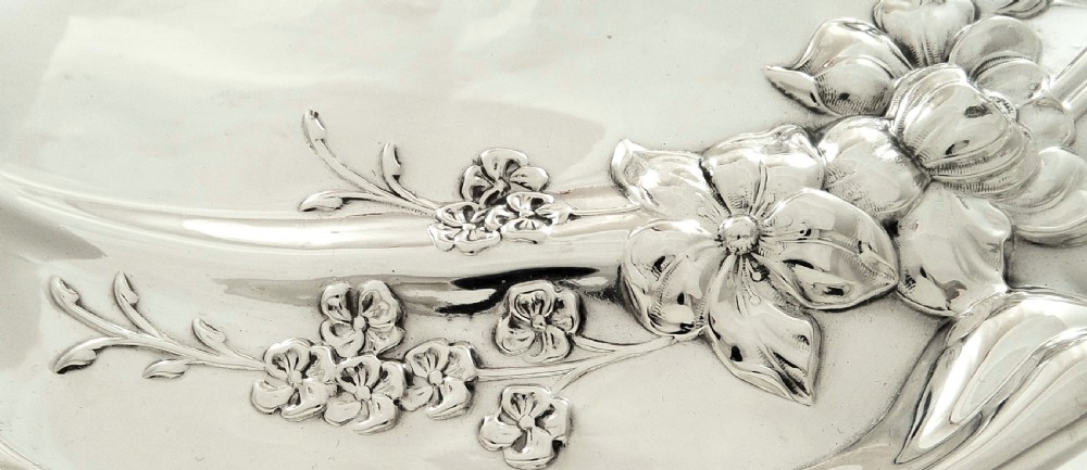 Antique Art Nouveau Sterling Silver Dressing Tray 1911 View VII