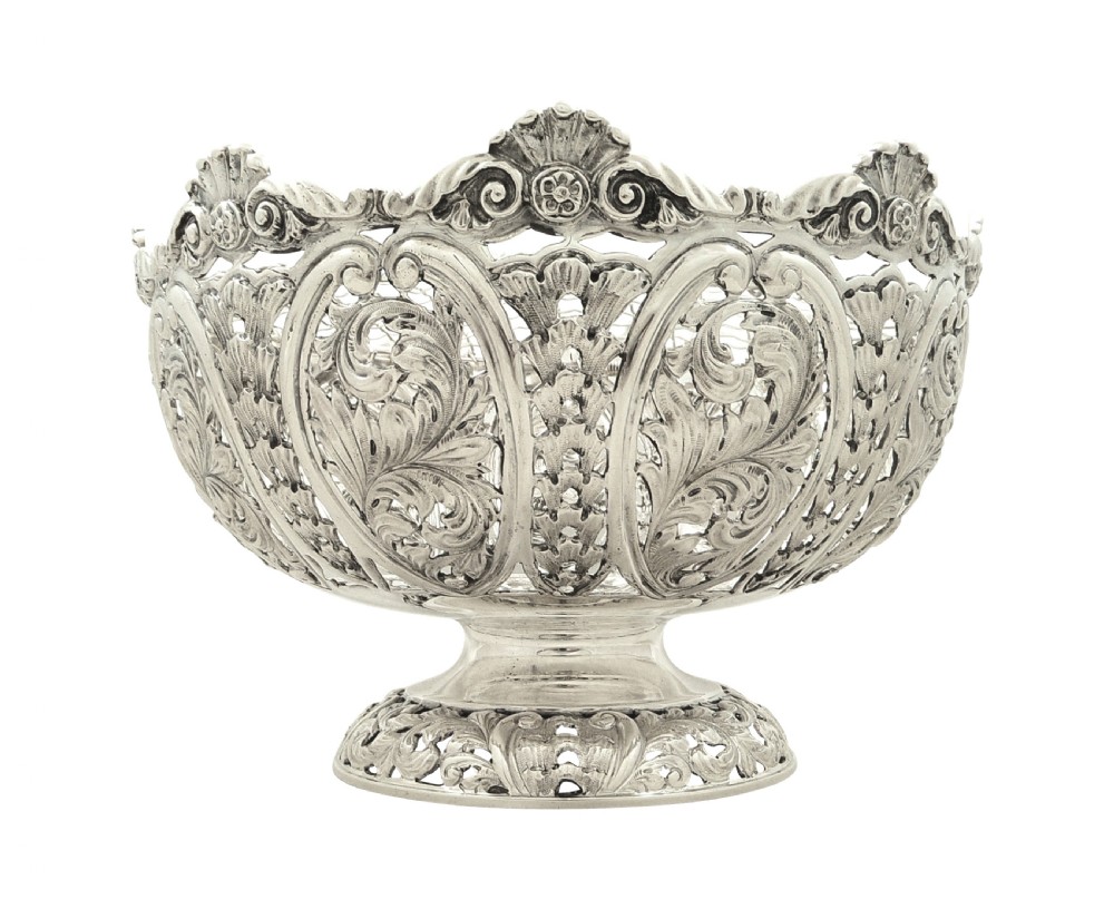 Antique Victorian Sterling Silver Rose Bowl 1896 View IV