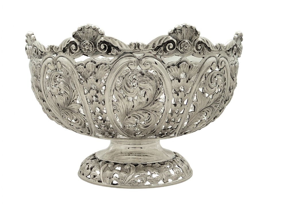 Antique Victorian Sterling Silver Rose Bowl 1896 View VIII
