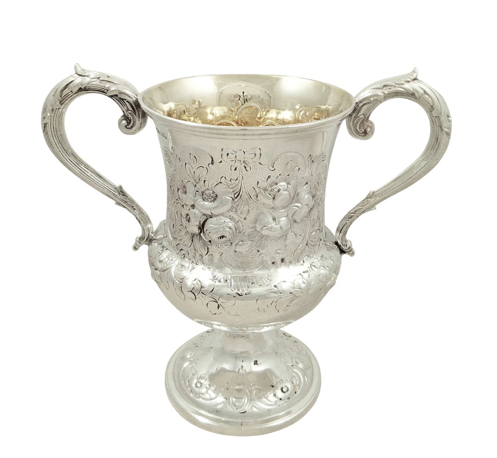 Antique Victorian Sterling Silver Trophy Cup 1860 View VIII