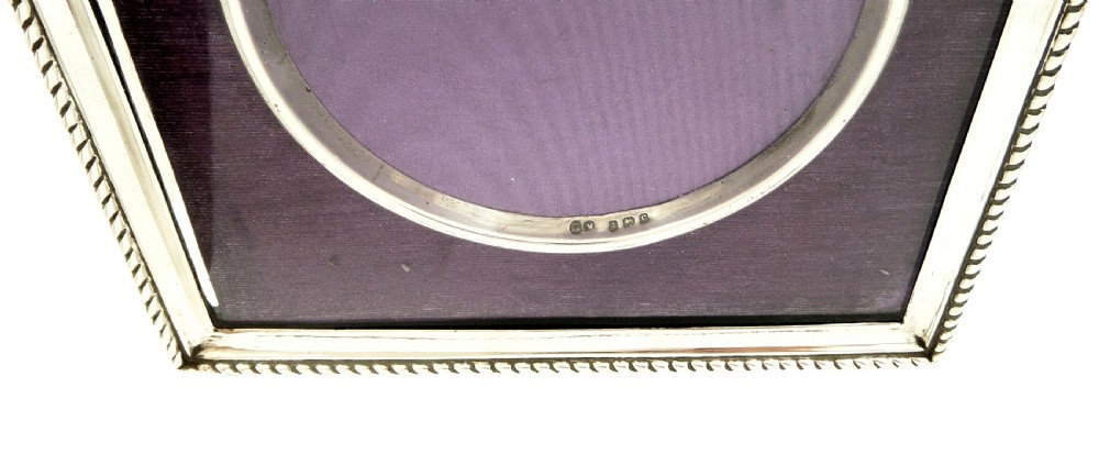 Antique Edwardian Sterling Silver 'Bow/Ribbon' Photo Frame 1902 View VII