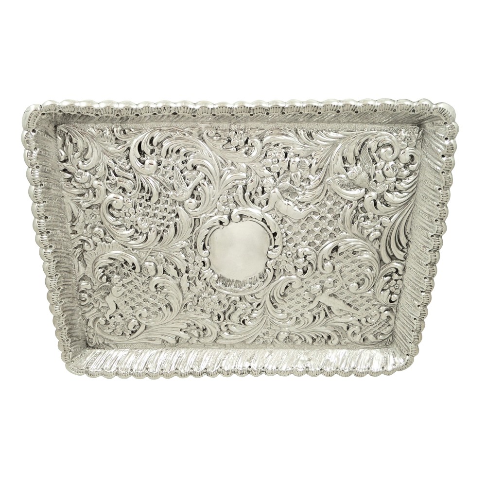 Antique Victorian Sterling Silver Dressing Tray 1900