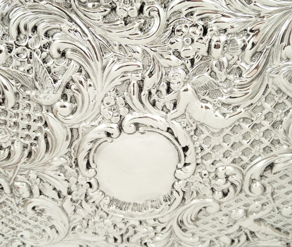 Antique Victorian Sterling Silver Dressing Tray 1900 View IX
