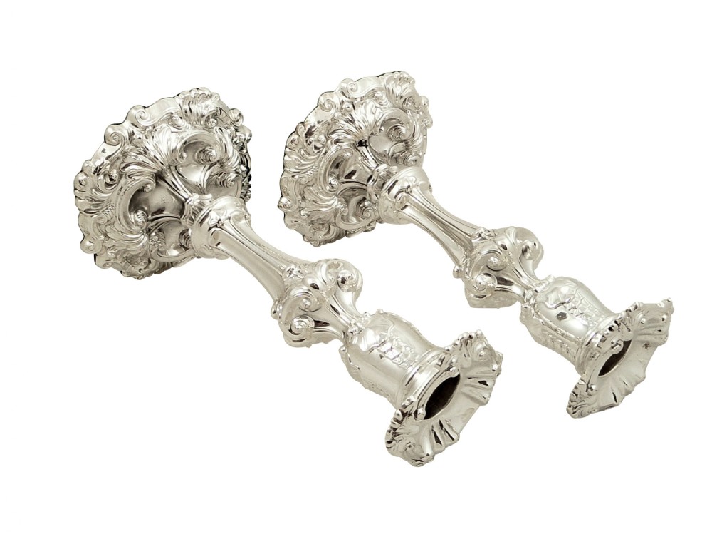Pair of Antique Georgian Sterling Silver 8