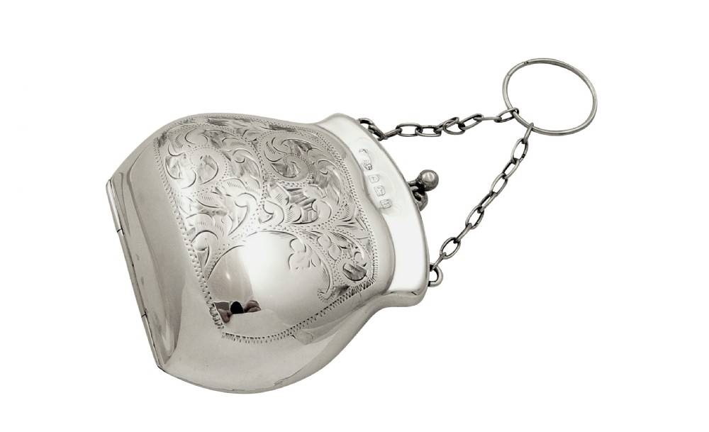 Antique Sterling Silver Purse 1919 View II