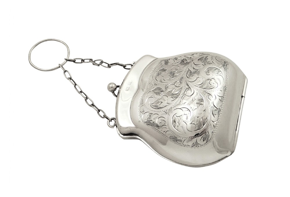 Antique Sterling Silver Purse 1919 View VI