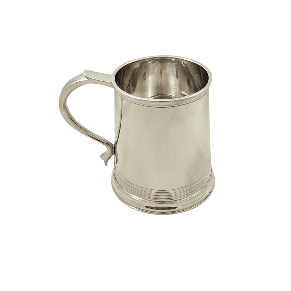 Heavy Antique Sterling Silver Pint Mug / Tankard - Mappin & Webb 1935