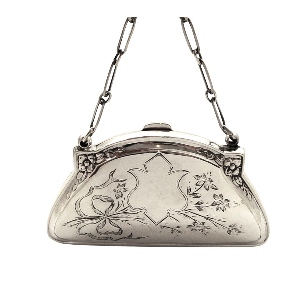 Antique Sterling Silver Purse 1917