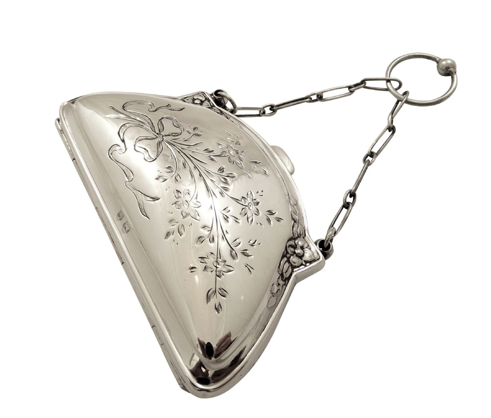 Antique Sterling Silver Purse 1917 View II