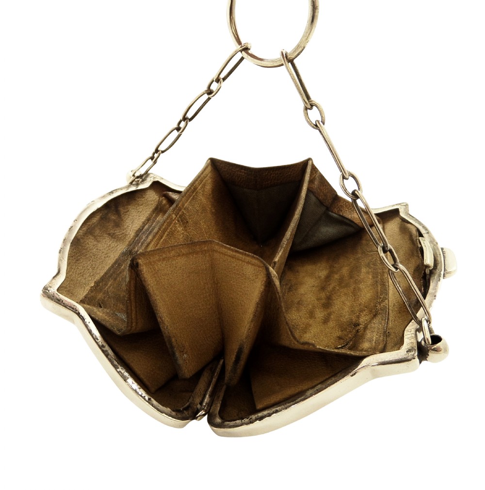 Antique Sterling Silver Purse 1917 View IV