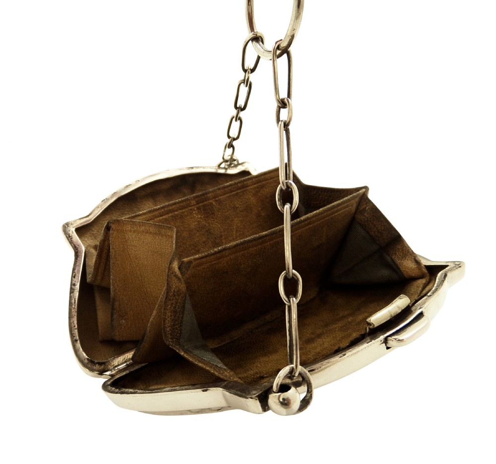 Antique Sterling Silver Purse 1917 View VIII