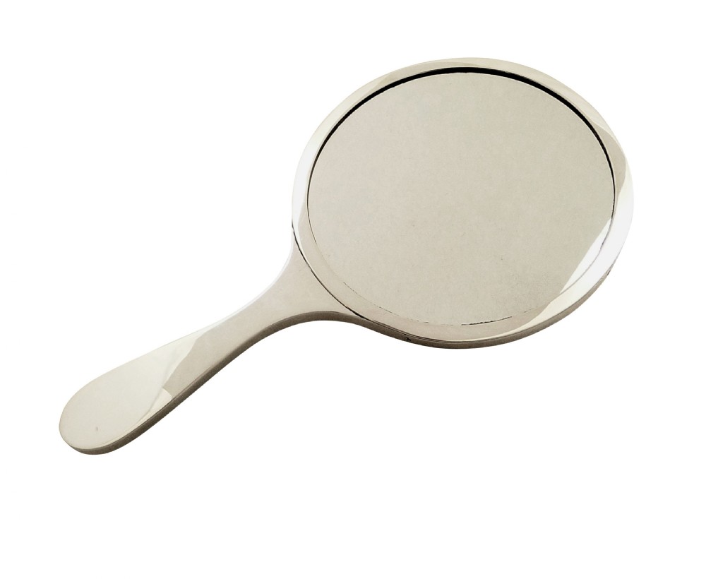 Vintage Sterling Silver & Hand Painted Japonica Enamel Hand Mirror  View III
