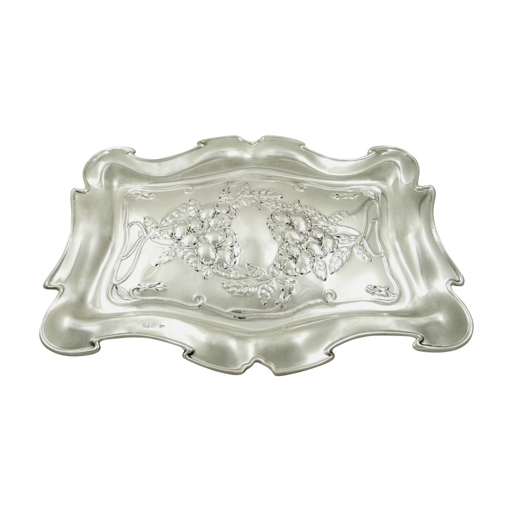 Antique Edwardian Sterling Silver Dressing Tray 1907