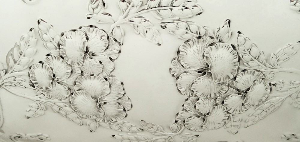 Antique Edwardian Sterling Silver Dressing Tray 1907 View V