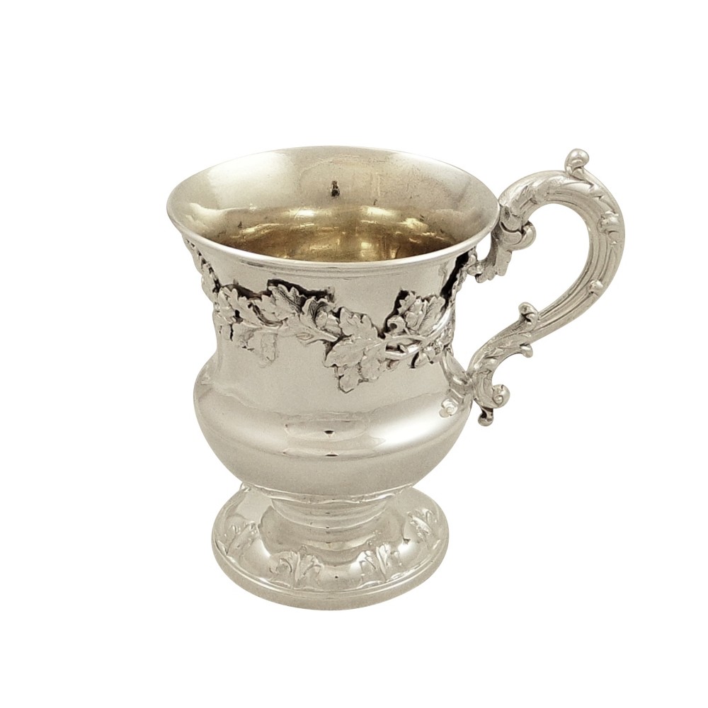 Antique William IV Sterling Silver Christening Mug 1833