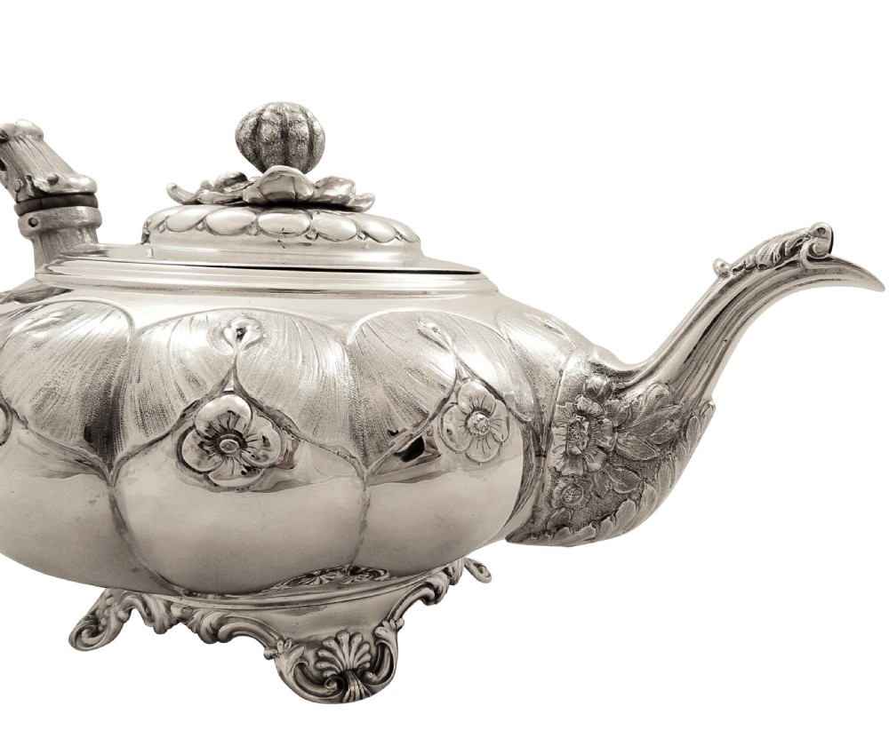 Antique Georgian Sterling Silver Teapot 1828 View III