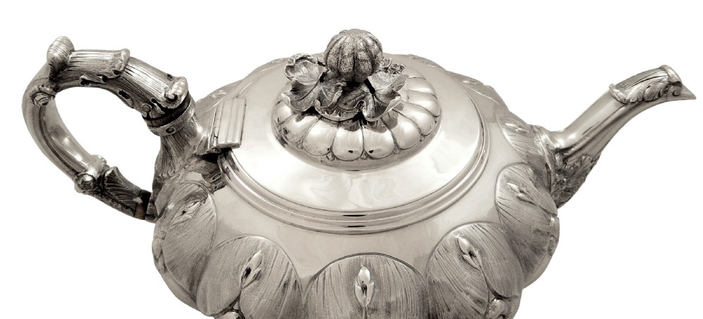 Antique Georgian Sterling Silver Teapot 1828 View VII