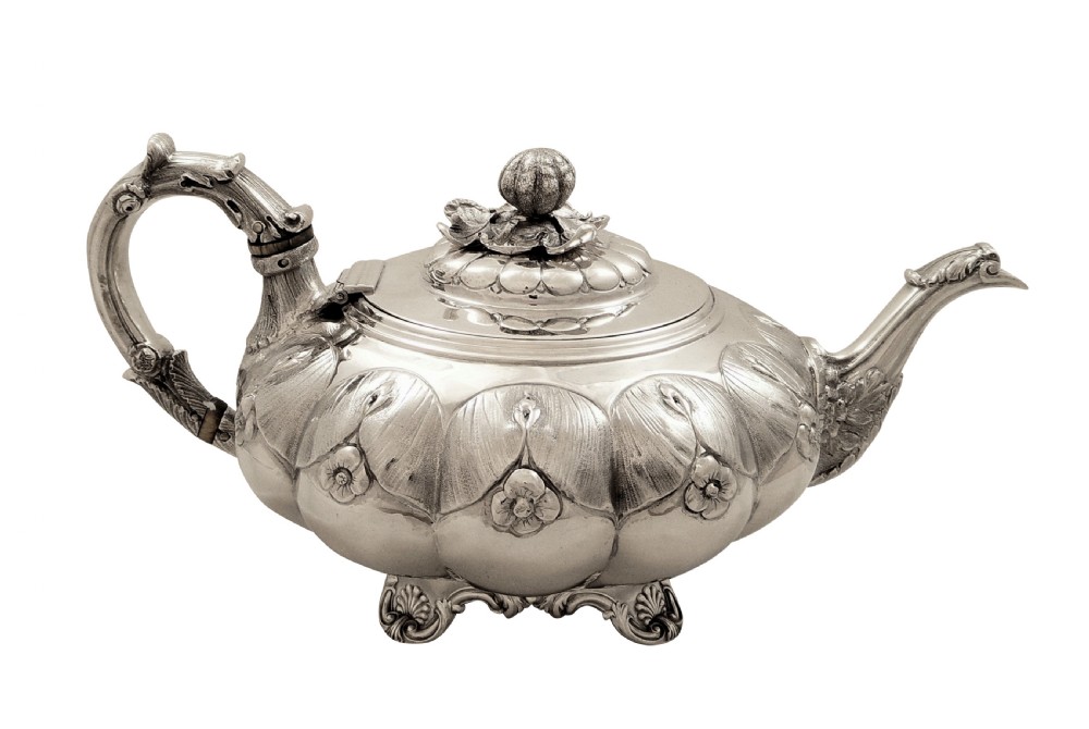 Antique Georgian Sterling Silver Teapot 1828 View X