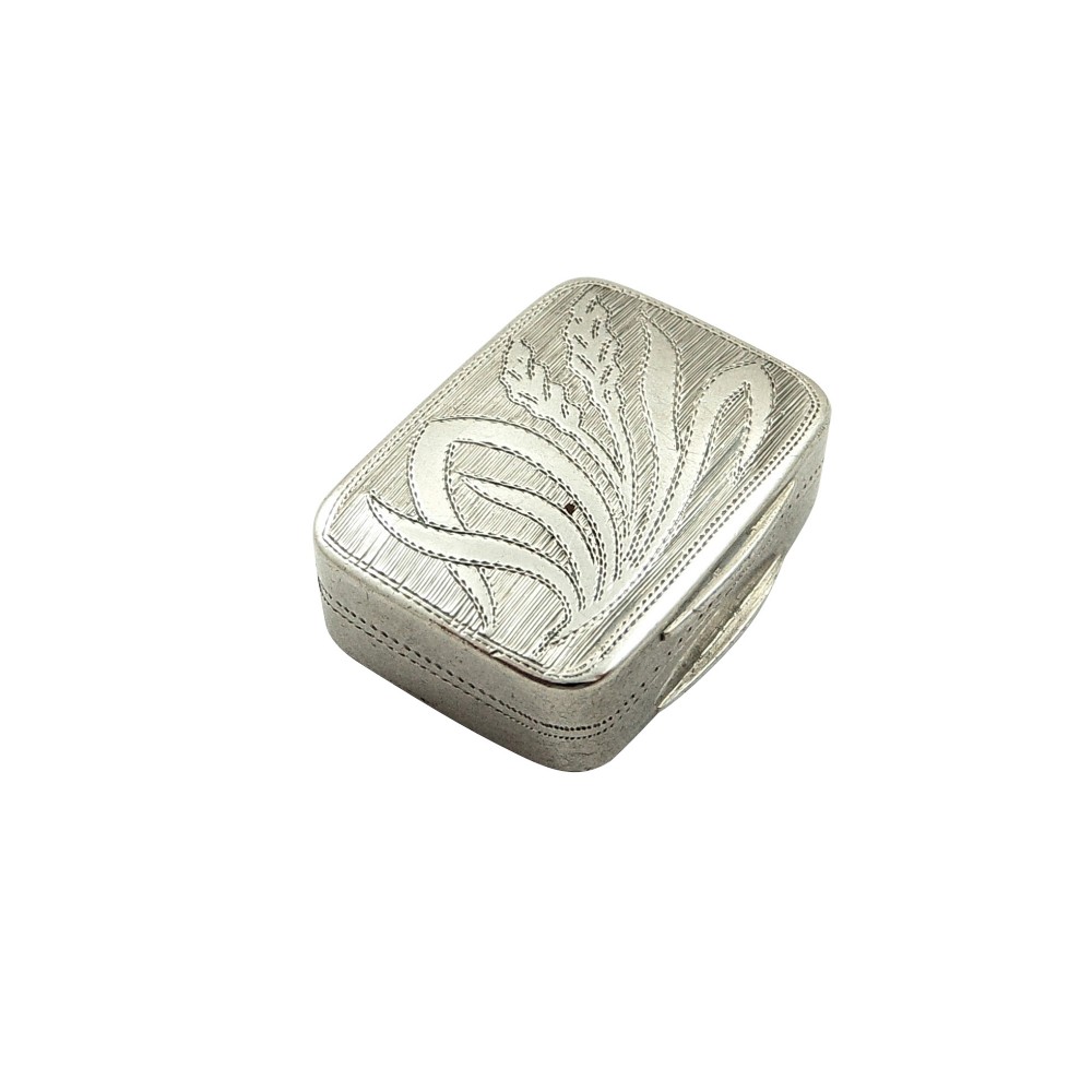 Antique Georgian Sterling Silver 'Barley ' Vinaigrette 1811