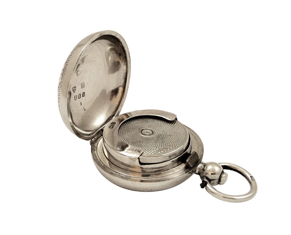 Antique Edwardian Sterling Silver Sovereign Case 1902 View III