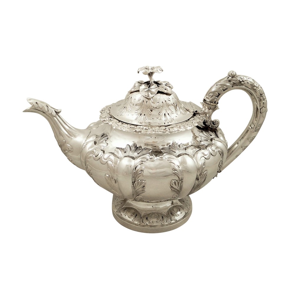 Antique Victorian Sterling Silver Teapot 1844