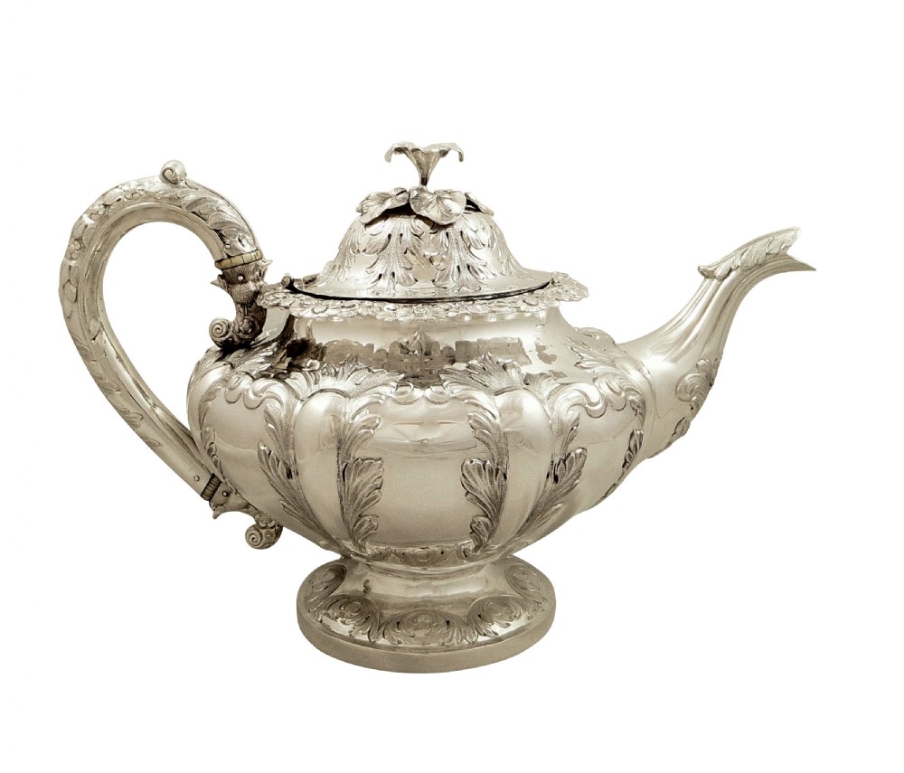 Antique Victorian Sterling Silver Teapot 1844 View XI