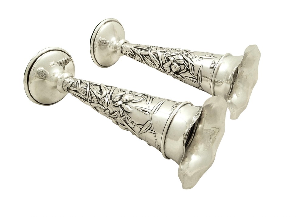 Pair of Antique Sterling Silver 7 1/2