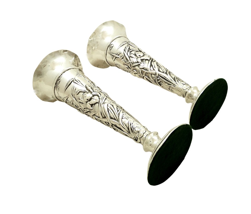 Pair of Antique Sterling Silver 7 1/2