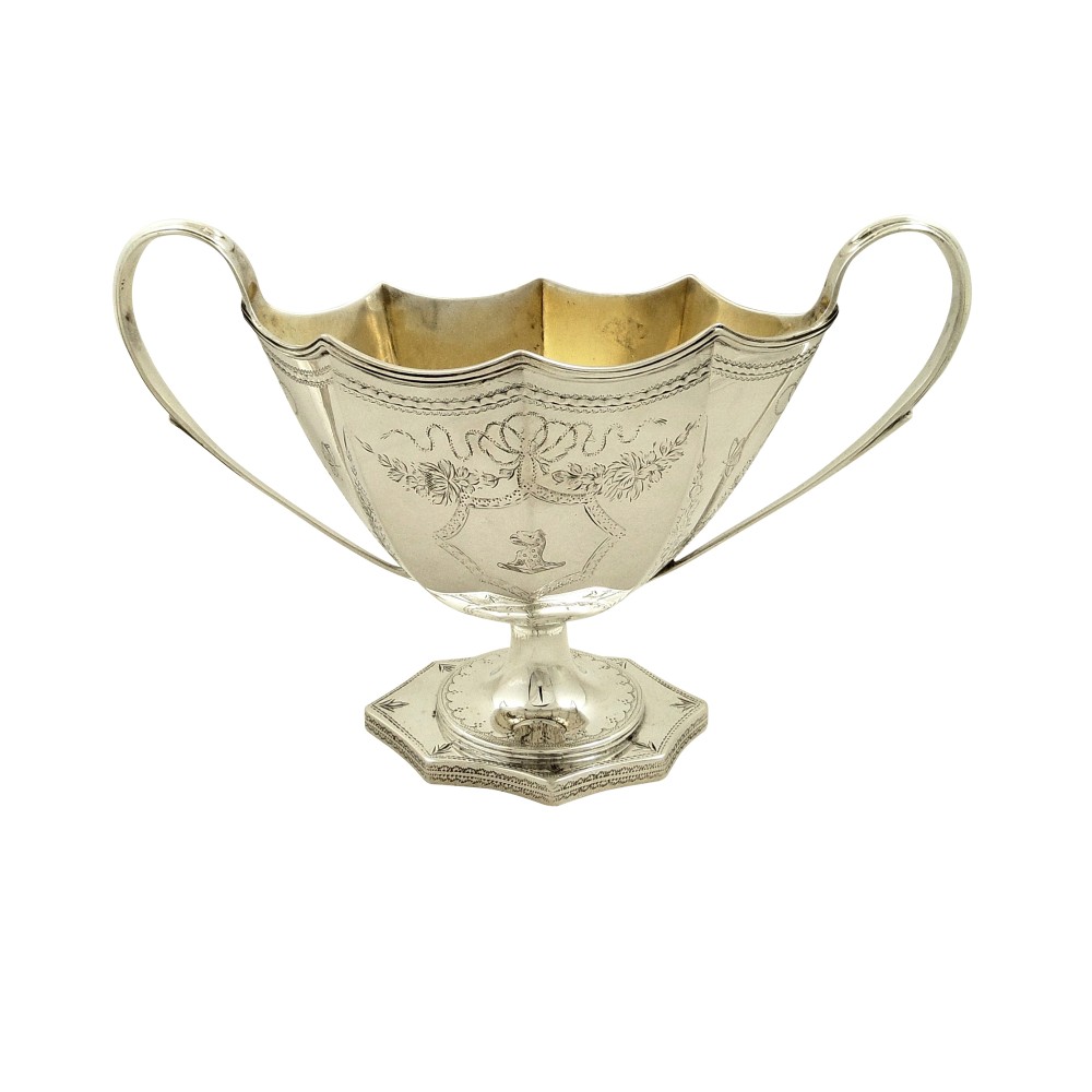 Antique Edwardian Sterling Silver Sugar Bowl 1901