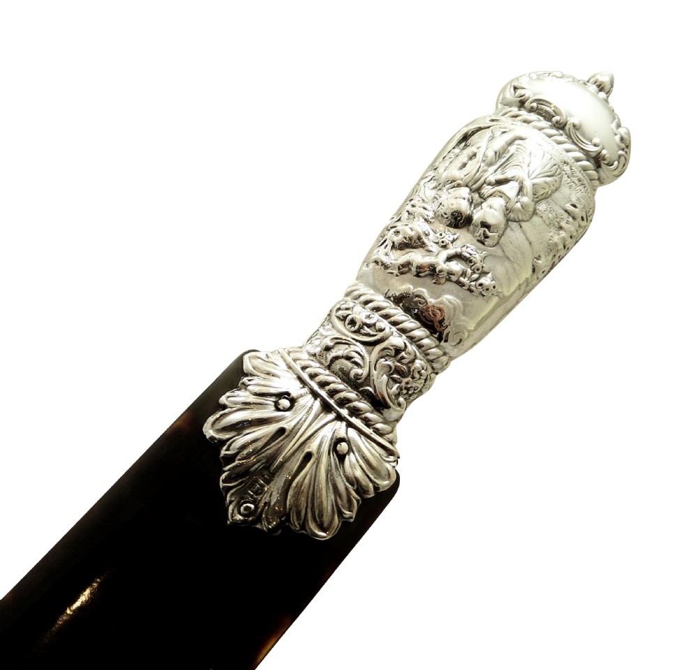 Antique Edwardian Sterling Silver & Tortoiseshell Page Tuner 1904 View II