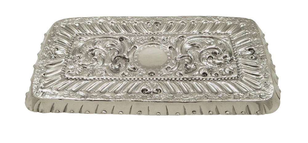Antique Victorian Sterling Silver Dressing Tray 1895 View V