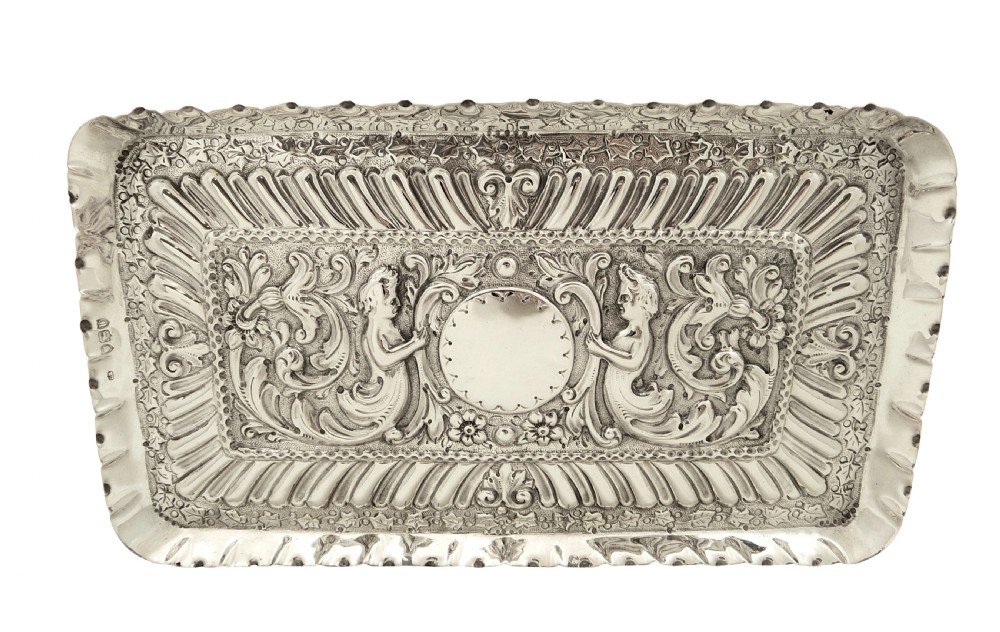 Antique Victorian Sterling Silver Dressing Tray 1895 View VI