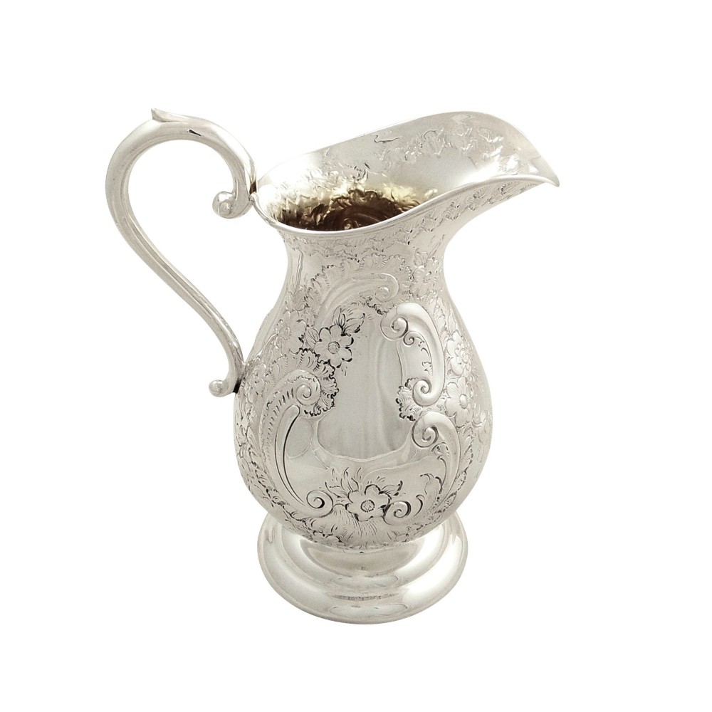 Antique Victorian Sterling Silver Jug 1896