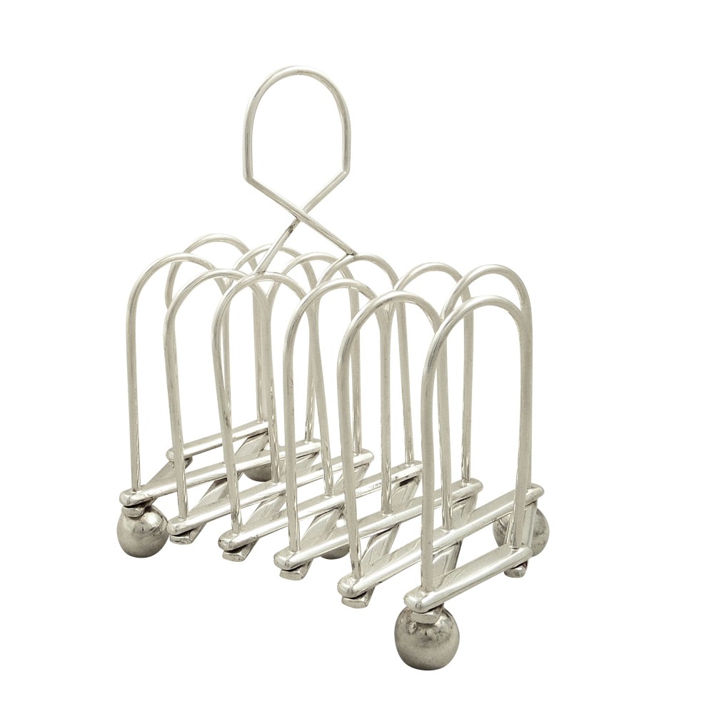 Unusual Antique Victorian Silver Plated Expanding Toast Rack c1880