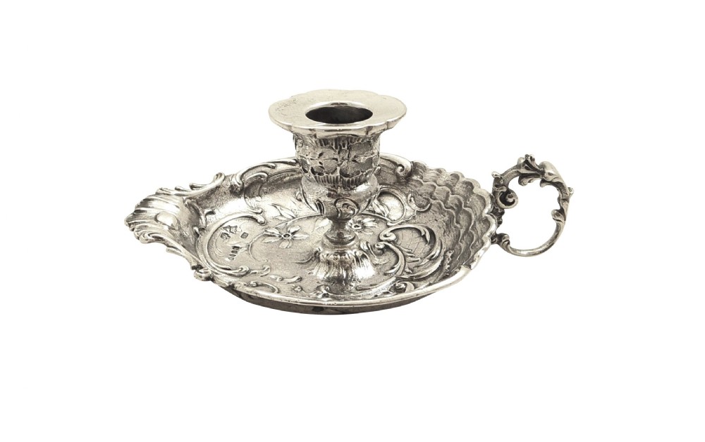 Antique Victorian Sterling Silver Chamberstick 1898 View X