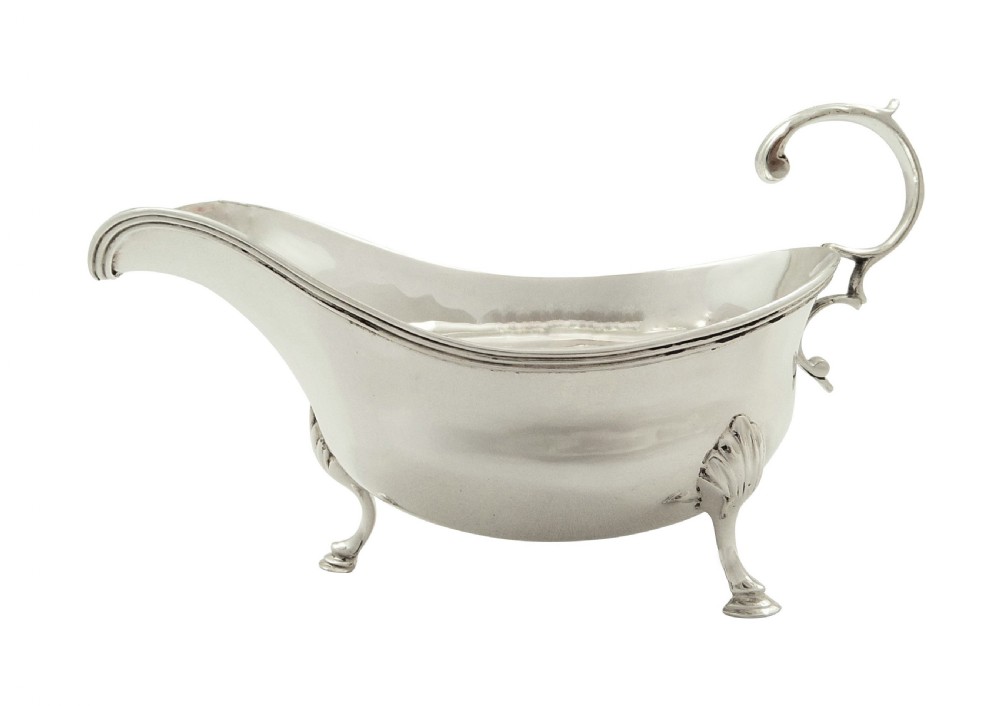 Antique Georgian Sterling Silver Gravy Boat / Sauce Jug 1804 View IX