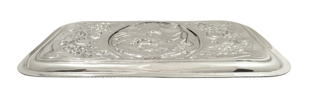 Antique Art Nouveau Sterling Silver Dressing Tray 1906 View VIII