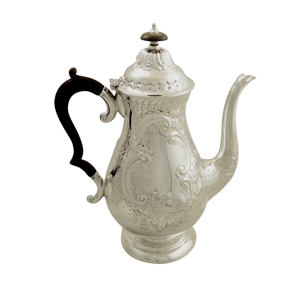 Antique Victorian Sterling Silver Coffee Pot 1896