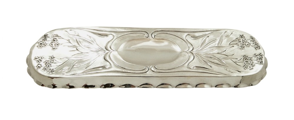 Antique Art Nouveau Sterling Silver Pin Tray 1904 View V