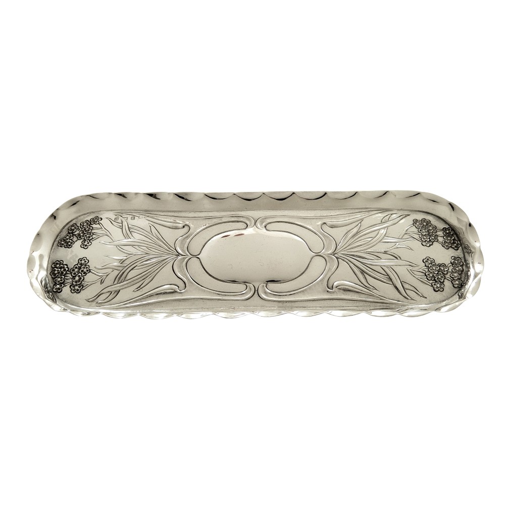 Antique Art Nouveau Sterling Silver Pin Tray 1904