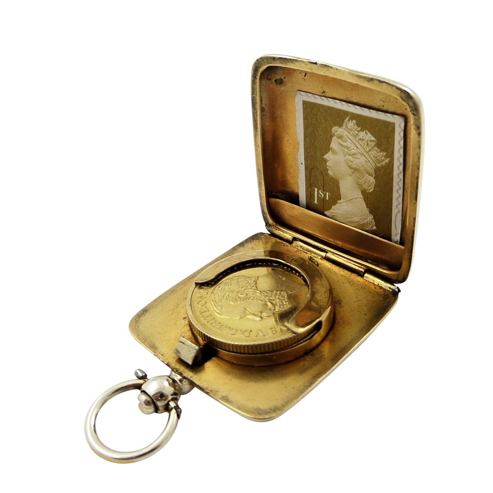 Antique George V Sterling Silver Sovereign Case 1914