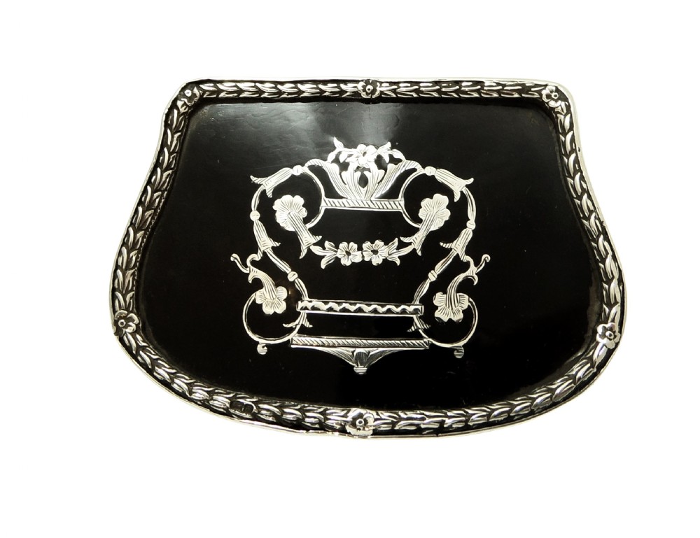 Antique Edwardian Sterling Silver & Tortoiseshell Trinket Box 1906 View VIII