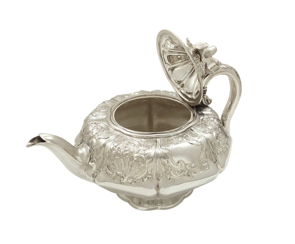 Antique Georgian Sterling Silver Teapot 1827 View II