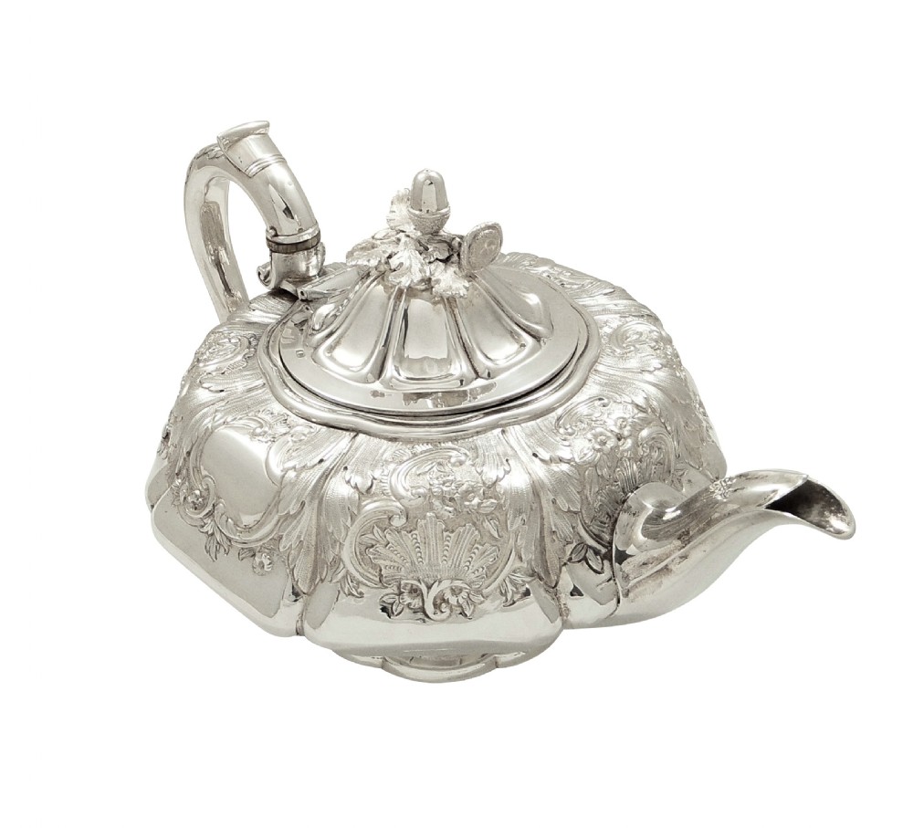 Antique Georgian Sterling Silver Teapot 1827 View VI