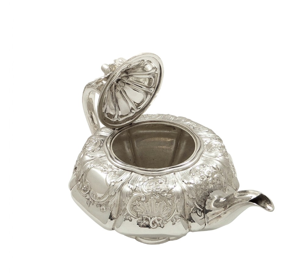Antique Georgian Sterling Silver Teapot 1827 View VII