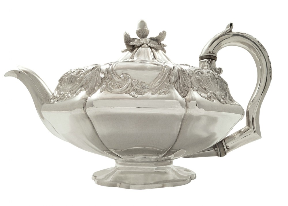 Antique Georgian Sterling Silver Teapot 1827 View IX
