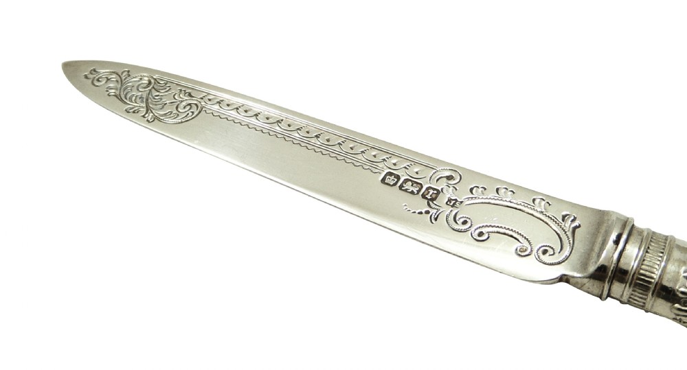 Antique Edwardian Silver & Mother of Pearl Dessert/Fruit Knives & Forks Set 1909 View VII