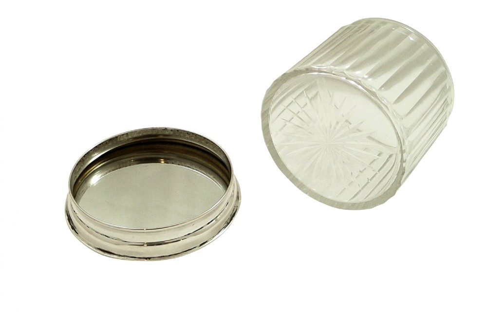 Antique Sterling Silver & Tortoiseshell Vanity Jar 1927 View II