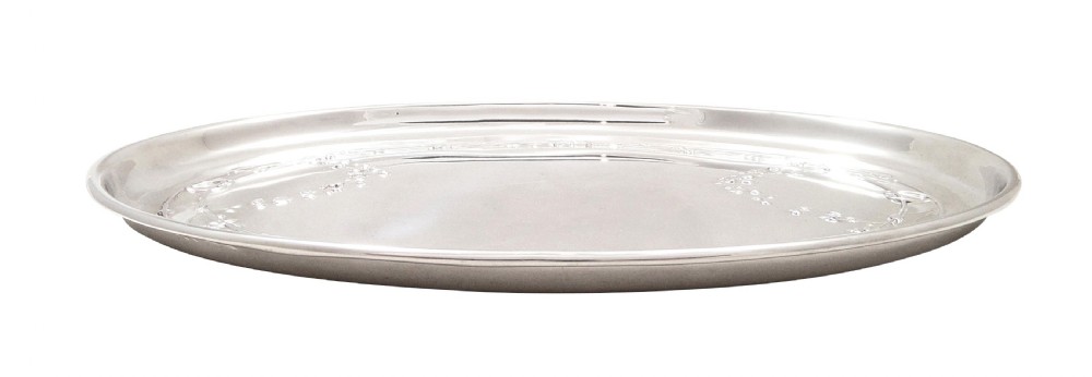 Antique Edwardian Sterling Silver Oval Dressing Tray 1907 View VI